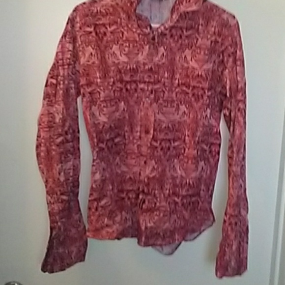 Energie Red Button Up Shirt - Picture 1 of 3